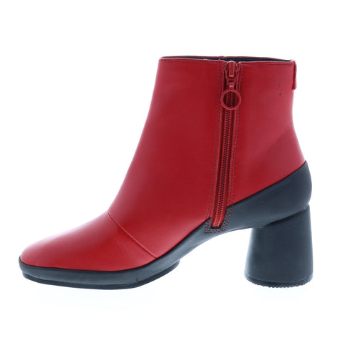 Camper Upright K400371-003 Womens Red Leather Zipper Heels Pumps Shoes
