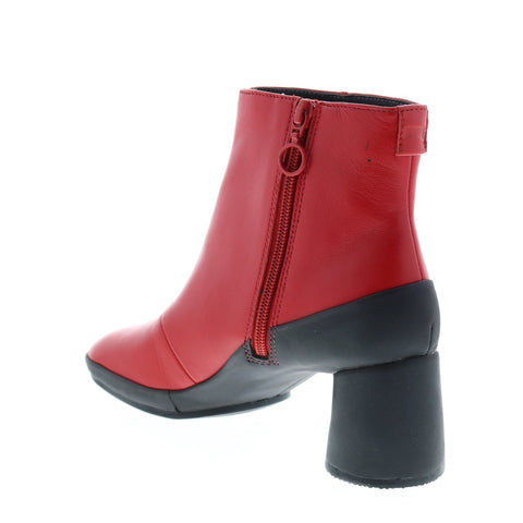 Camper Upright K400371-003 Womens Red Leather Zipper Heels Pumps Shoes
