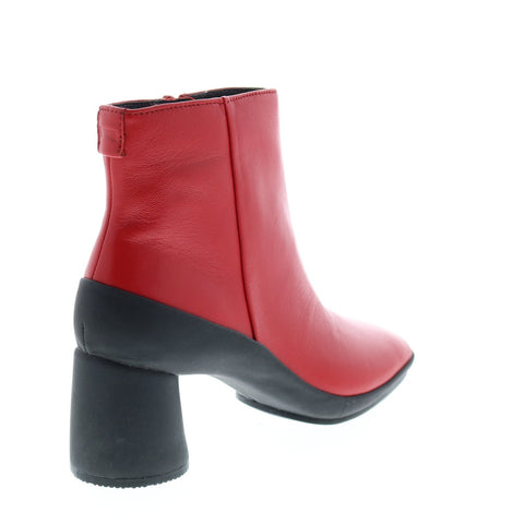 Camper Upright K400371-003 Womens Red Leather Zipper Heels Pumps Shoes