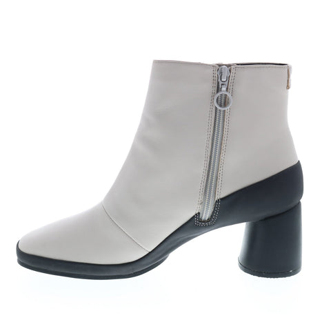 Camper Upright K400371-005 Womens Beige Leather Zipper Heels Pumps Shoes