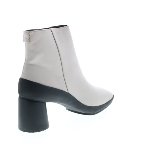 Camper Upright K400371-005 Womens Beige Leather Zipper Heels Pumps Shoes