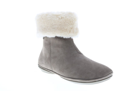 Camper Right Nina K400378-002 Womens Gray Nubuck Ankle & Booties Boots