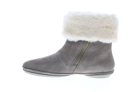 Camper Right Nina K400378-002 Womens Gray Nubuck Ankle & Booties Boots