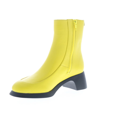 Camper Trisha K400383-001 Womens Yellow Leather Zipper Ankle & Booties Boots