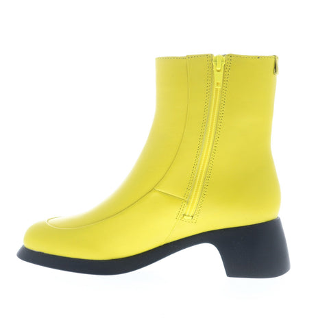 Camper Trisha K400383-001 Womens Yellow Leather Zipper Ankle & Booties Boots