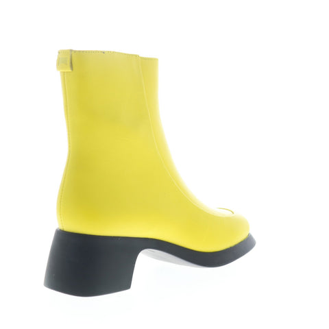 Camper Trisha K400383-001 Womens Yellow Leather Zipper Ankle & Booties Boots