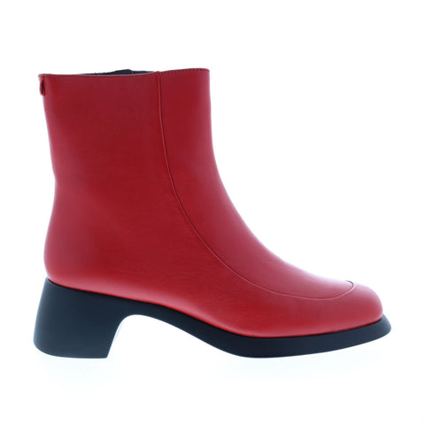 Camper Trisha K400383-003 Womens Red Leather Zipper Dress Boots