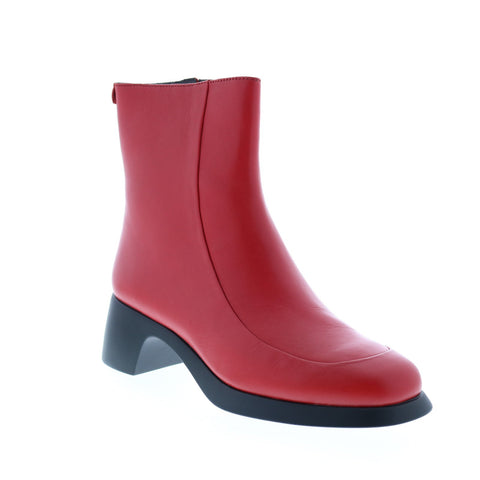 Camper Trisha K400383-003 Womens Red Leather Zipper Dress Boots