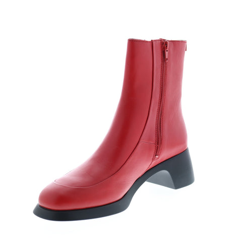 Camper Trisha K400383-003 Womens Red Leather Zipper Dress Boots