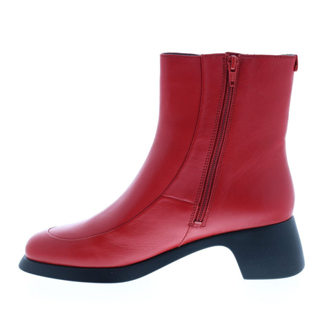 Camper Trisha K400383-003 Womens Red Leather Zipper Dress Boots
