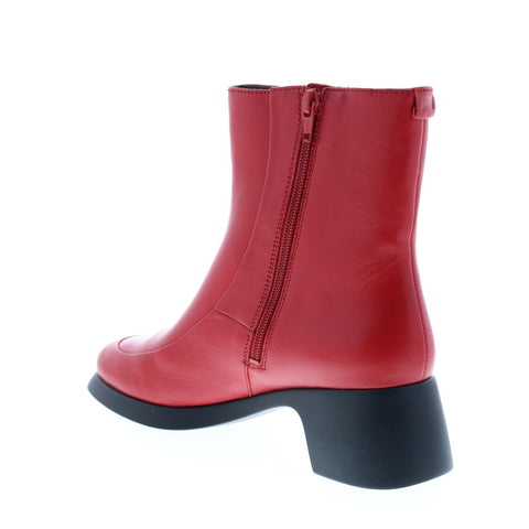 Camper Trisha K400383-003 Womens Red Leather Zipper Dress Boots
