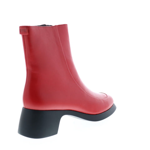 Camper Trisha K400383-003 Womens Red Leather Zipper Dress Boots