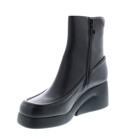 Camper Kaah K400384-001 Womens Black Leather Zipper Casual Dress Boots
