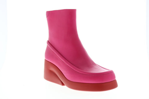 Camper Kaah K400384-002 Womens Pink Leather Zipper Casual Dress Boots