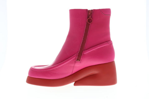 Camper Kaah K400384-002 Womens Pink Leather Zipper Casual Dress Boots