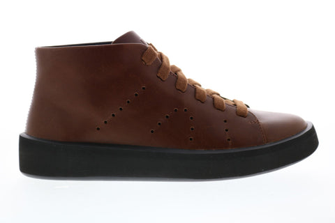 Camper Courb K400406-004 Womens Brown Leather Lace Up Euro Sneakers Shoes