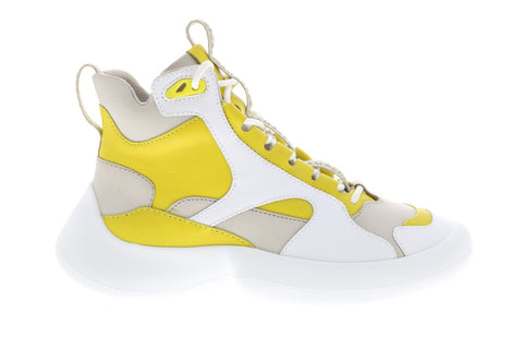 Camper Abs K400417-002 Womens White Yellow Leather Euro Sneakers Shoes