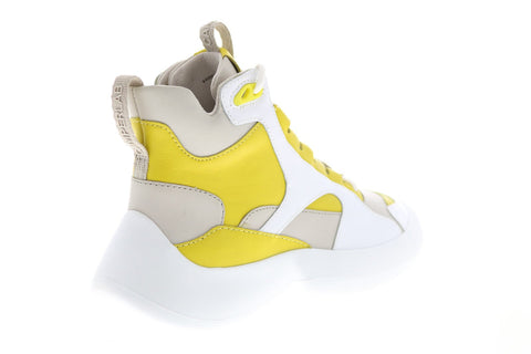 Camper Abs K400417-002 Womens White Yellow Leather Euro Sneakers Shoes