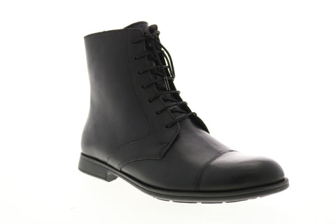 Camper 1913 K400418-001 Womens Black Leather Lace Up Casual Dress Boots