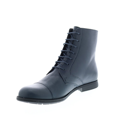Camper 1913 K400418-003 Womens Blue Leather Lace Up Casual Dress Boots