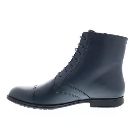 Camper 1913 K400418-003 Womens Blue Leather Lace Up Casual Dress Boots