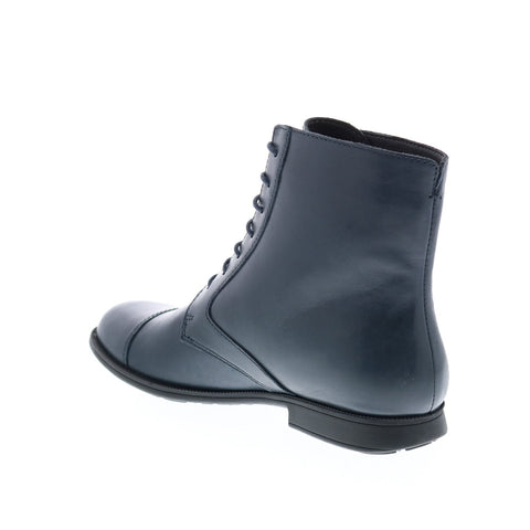Camper 1913 K400418-003 Womens Blue Leather Lace Up Casual Dress Boots