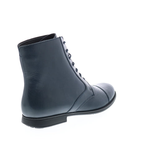 Camper 1913 K400418-003 Womens Blue Leather Lace Up Casual Dress Boots