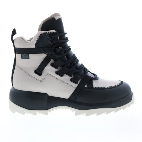 Camper Helix K400438-002 Womens Black Gray Leather Lace Up Euro Sneakers Shoes