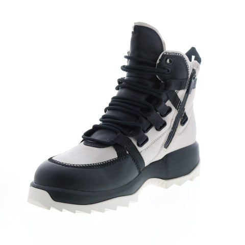 Camper Helix K400438-002 Womens Black Gray Leather Lace Up Euro Sneakers Shoes