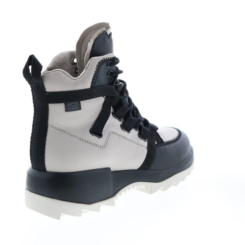 Camper Helix K400438-002 Womens Black Gray Leather Lace Up Euro Sneakers Shoes