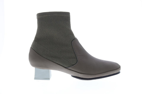 Camper Tws K400511-002 Womens Green Leather Slip On Casual Dress Boots