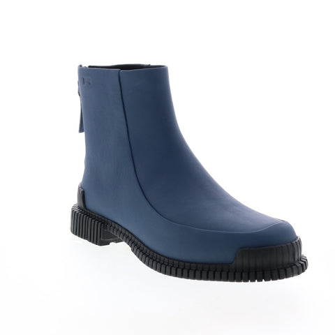 Camper Pix K400524-002 Womens Blue Leather Zipper Casual Dress Boots