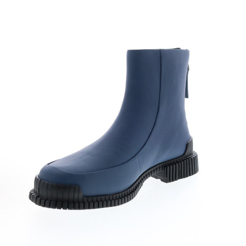 Camper Pix K400524-002 Womens Blue Leather Zipper Casual Dress Boots
