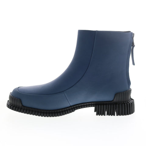 Camper Pix K400524-002 Womens Blue Leather Zipper Casual Dress Boots