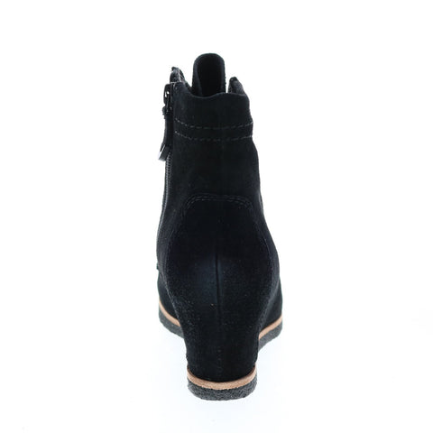 Earth Inc. Kalmar Womens Black Suede Zipper Casual Dress Boots