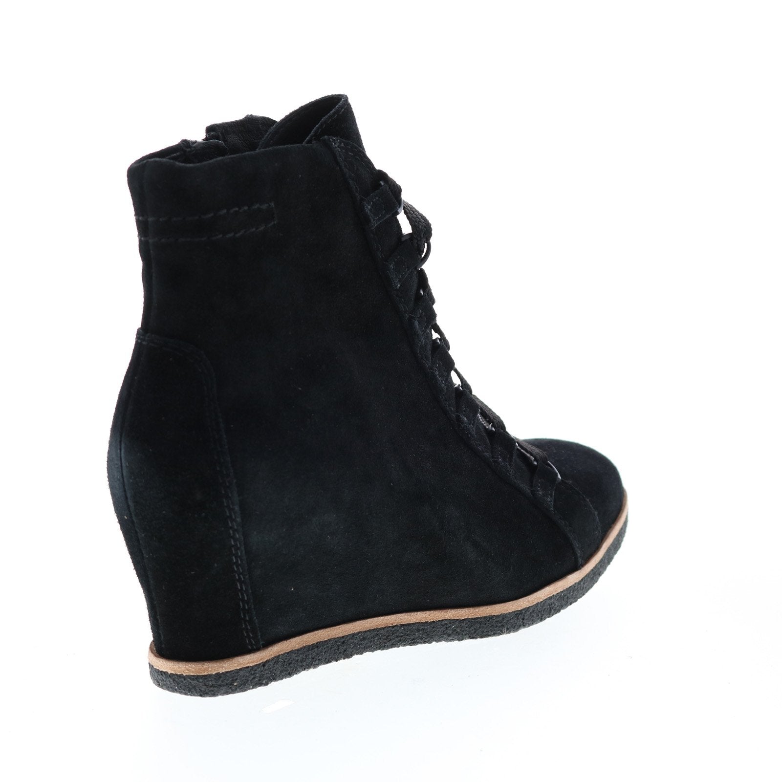 Earth Kalmar Womens Black Suede Zipper Casual Dress Boots - Ruze Shoes