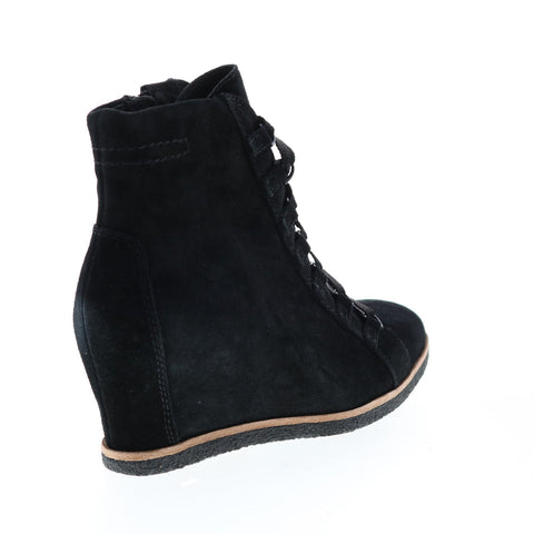Earth Kalmar Womens Black Suede Zipper Casual Dress Boots