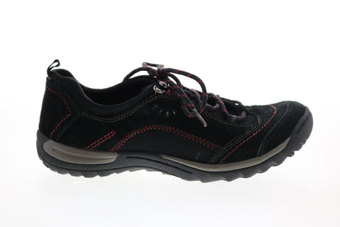 Earth Origins Kamryn Womens Black Wide Leather Lifestyle Sneakers Shoes