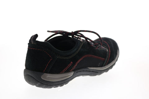 Earth Origins Kamryn Womens Black Leather Lace Up Lifestyle Sneakers Shoes