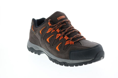 Khombu Karl KARL Mens Brown Suede Lace Up Hiking Boots