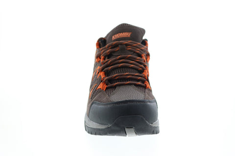 Khombu Karl KARL Mens Brown Suede Lace Up Hiking Boots