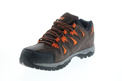 Khombu Karl KARL Mens Brown Suede Lace Up Hiking Boots