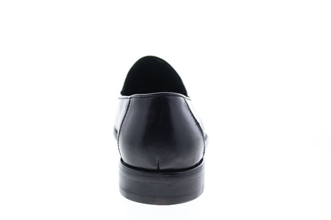 Carrucci KS259-310 Mens Black Leather Casual Loafers & Slip Ons Shoes