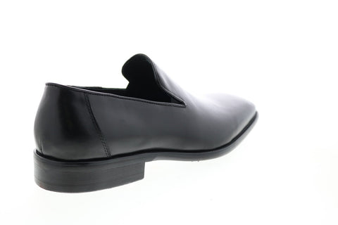 Carrucci KS259-310 Mens Black Leather Casual Loafers & Slip Ons Shoes