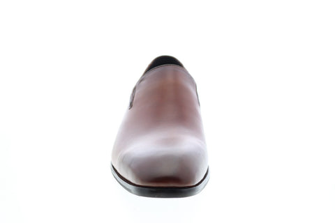 Carrucci KS259-310 Mens Brown Leather Casual Loafers & Slip Ons Shoes