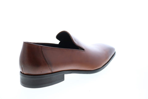 Carrucci KS259-310 Mens Brown Leather Casual Loafers & Slip Ons Shoes