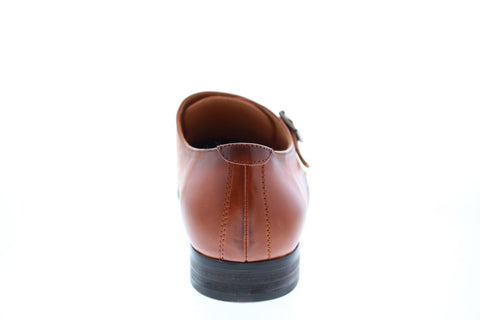 Carrucci KS308-06 Mens Brown Leather Monk Strap Oxfords & Lace Ups Shoes