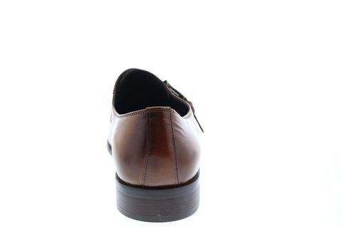 Carrucci KS479-607 Mens Brown Leather Monk Strap Oxfords & Lace Ups Shoes