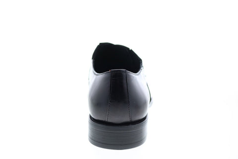 Carrucci KS479-609 Mens Black Leather Casual Loafers & Slip Ons Shoes