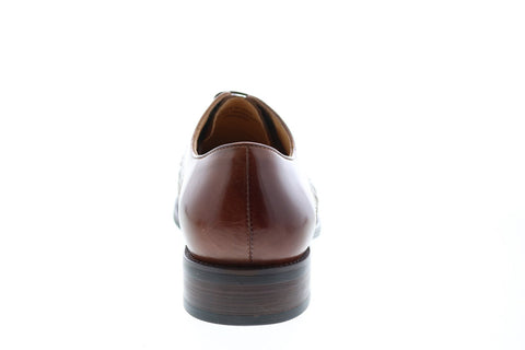 Carrucci KS500-11 Mens Brown Leather Cap Toe Oxfords & Lace Ups Shoes